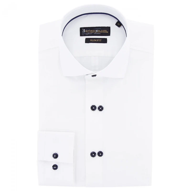 Chemise homme double boutonnage coupe cintrée DOTTIO Emporio balzani