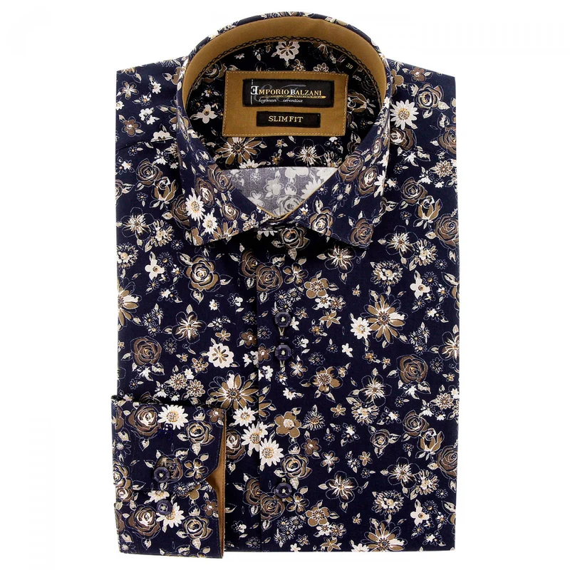 Chemise homme tissu imprimé coupe cintrée FIORA Emporio balzani