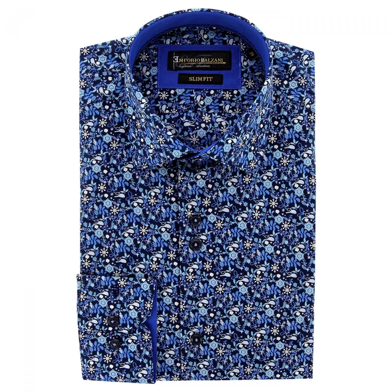 Chemise homme tissu imprimé coupe cintrée FIORA Emporio balzani