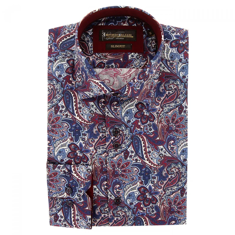 Chemise homme tissu imprimé coupe cintrée CASHMO Emporio balzani