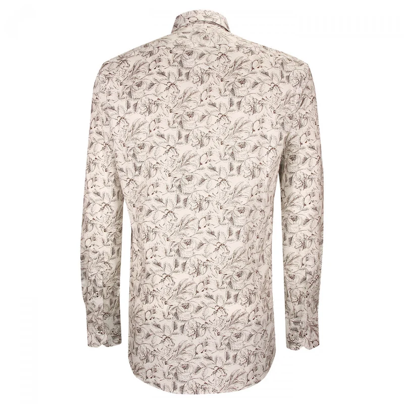 Chemise homme tissu imprimé coupe cintrée FOGLIO Emporio balzani
