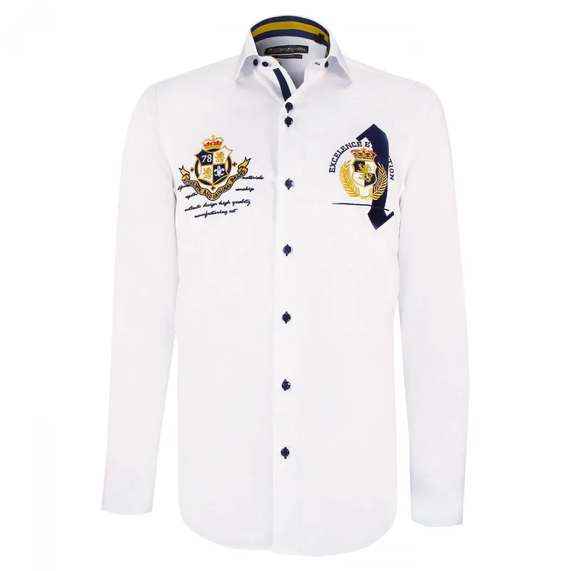 Chemise homme à broderies coupe cintrée UNO Emporio balzani