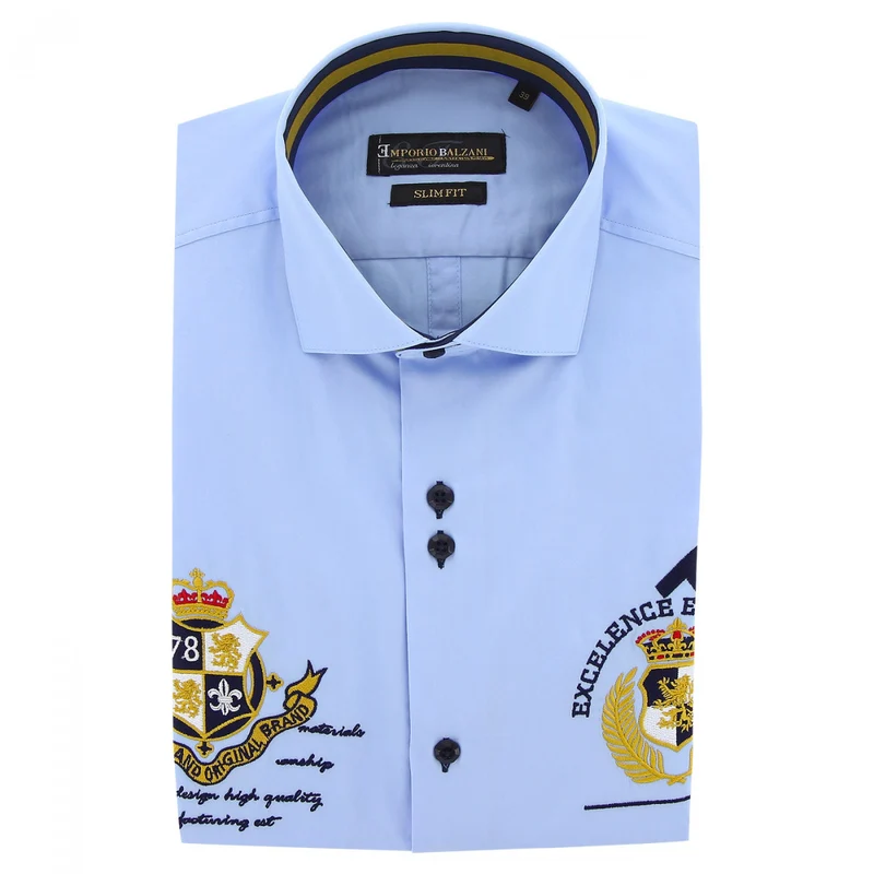 Chemise homme à broderies coupe cintrée UNO Emporio balzani