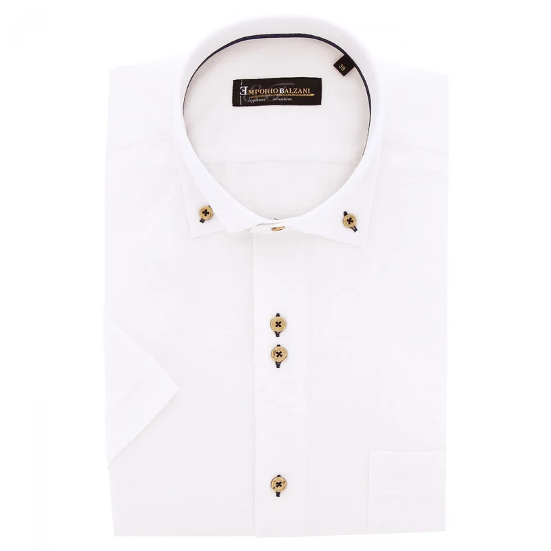 Chemisette homme lin classique coupe droite OLINO Emporio balzani