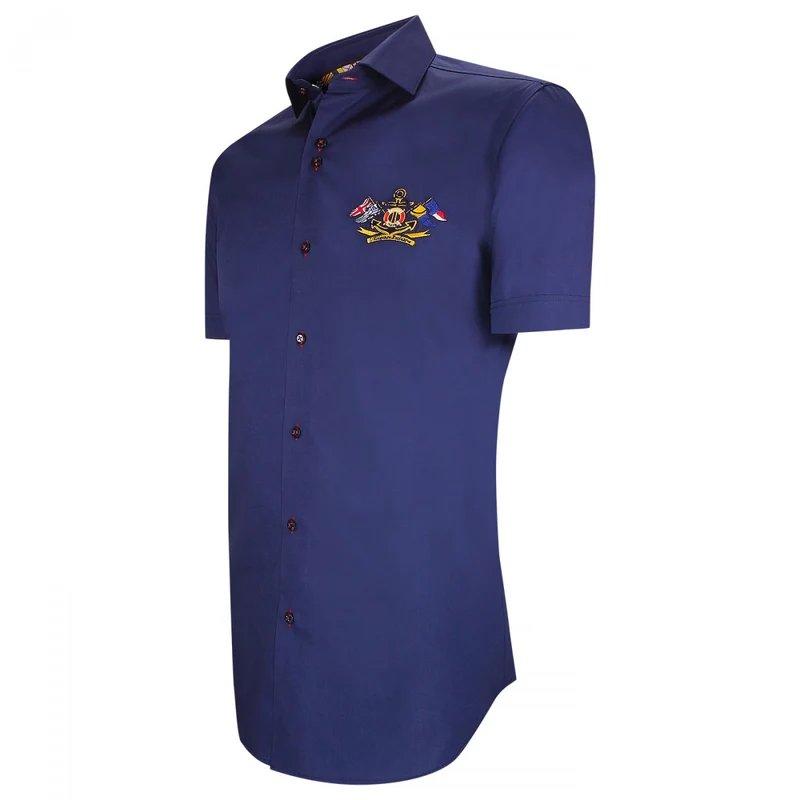 Chemisette homme brodée coupe cintrée EXCLUSIVO Emporio balzani