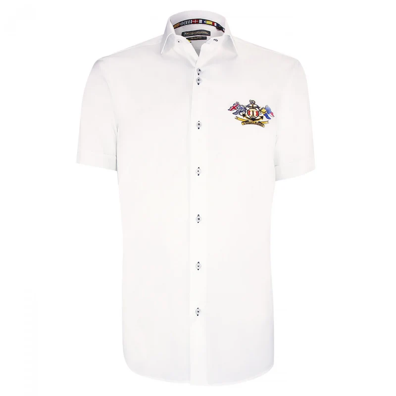 Chemisette homme brodée coupe cintrée EXCLUSIVO Emporio balzani