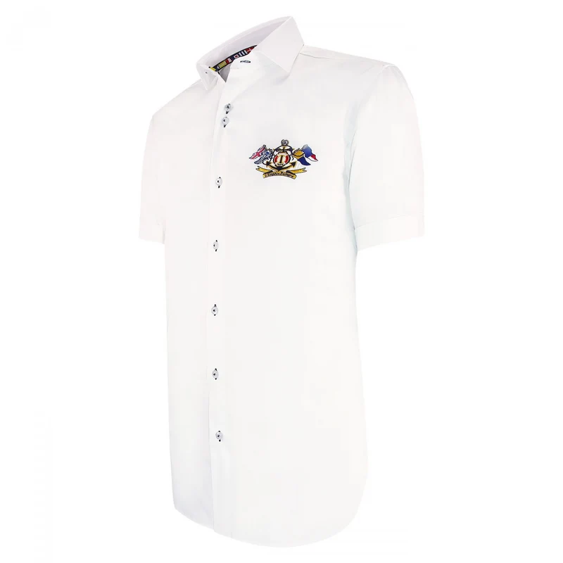 Chemisette homme brodée coupe cintrée EXCLUSIVO Emporio balzani