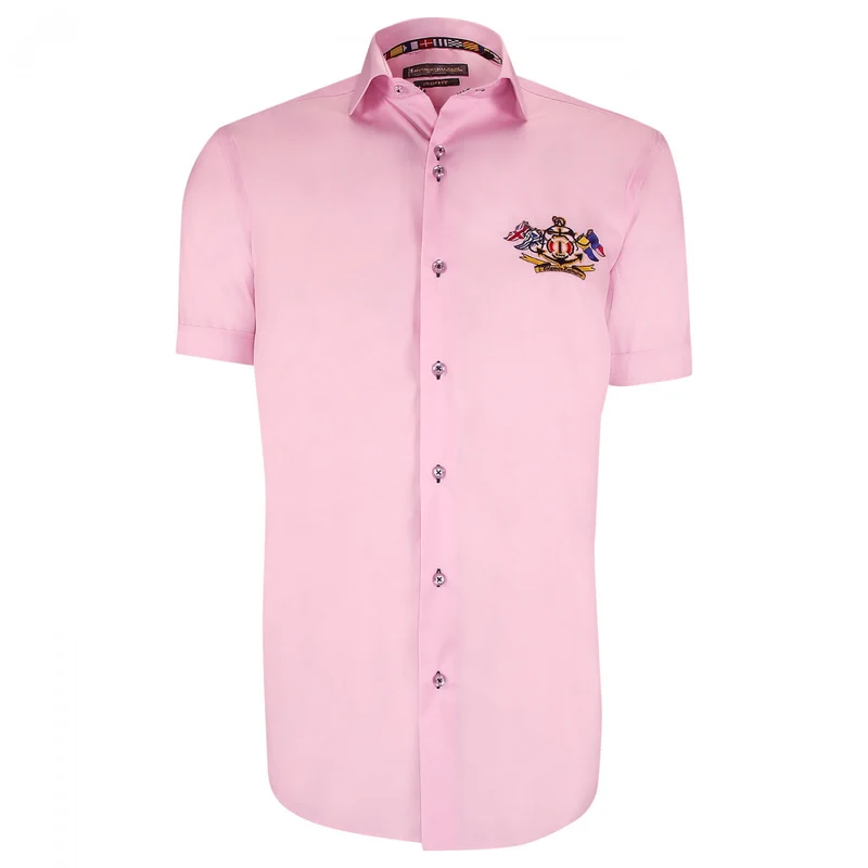 Chemisette homme brodée coupe cintrée EXCLUSIVO Emporio balzani