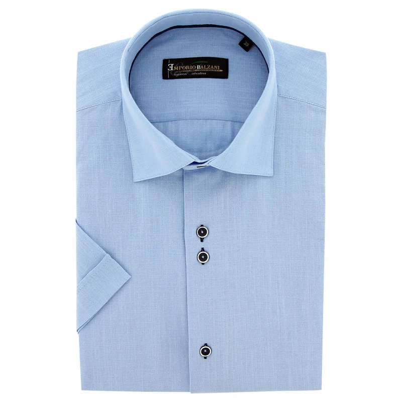 Chemisette homme lin classique coupe droite OLINA Emporio balzani