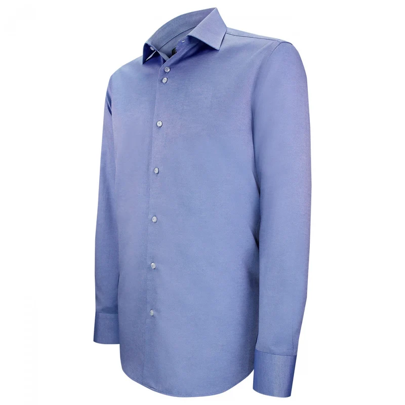 Chemise homme coupe ajustée tissu armuré uni coupe cintrée CUCITO Emporio balzani