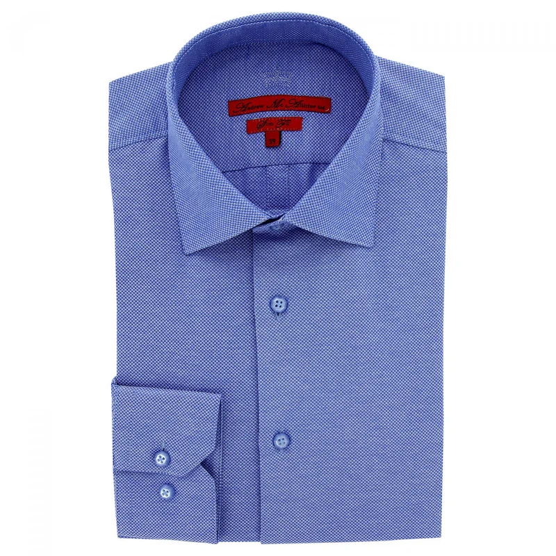 Chemise homme tissu armuré coupe cintrée POINT Andrew Mac Allister
