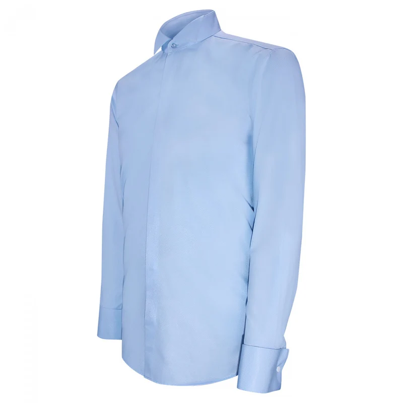 Chemise homme col cassé tissu armuré coupe cintrée CROKEN Andrew Mac Allister