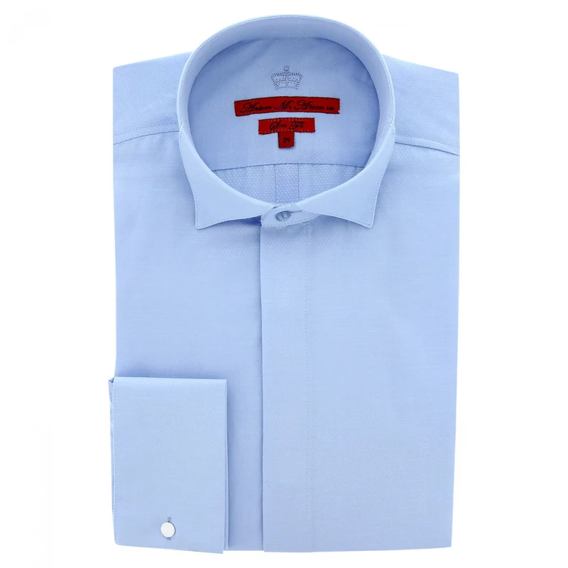 Chemise homme col cassé tissu armuré coupe cintrée CROKEN Andrew Mac Allister
