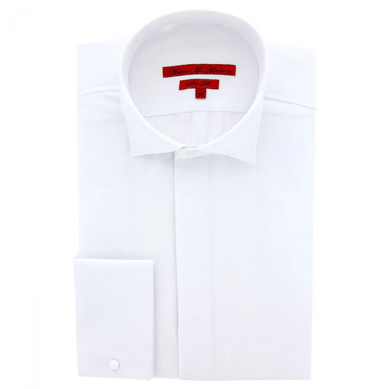 Chemise homme col cassé tissu armuré coupe cintrée CROKEN Andrew Mac Allister