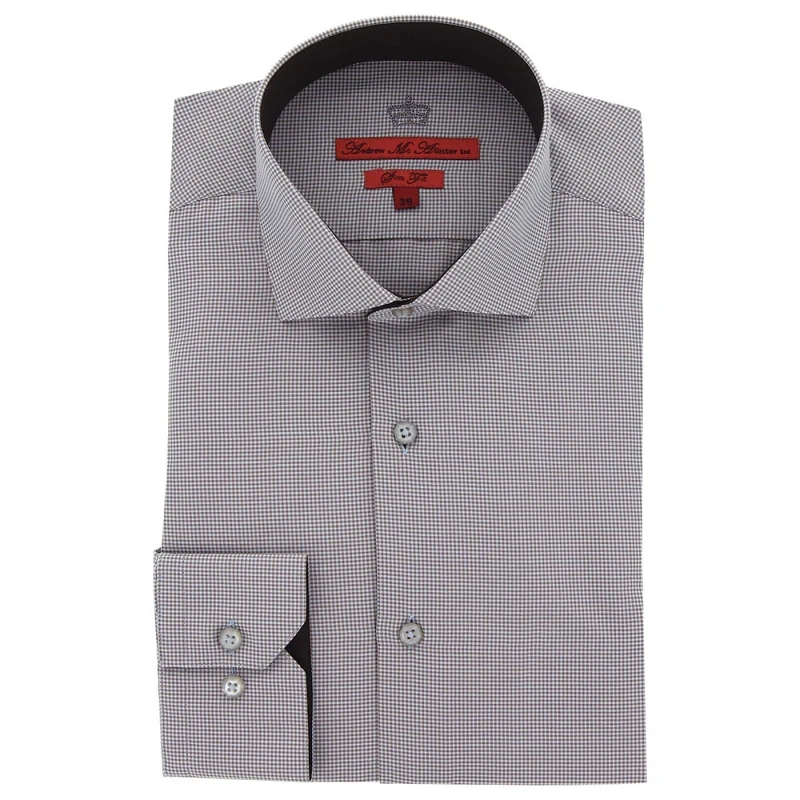 Chemise homme vichy 100% coton coupe cintrée CHECHY Andrew Mac Allister