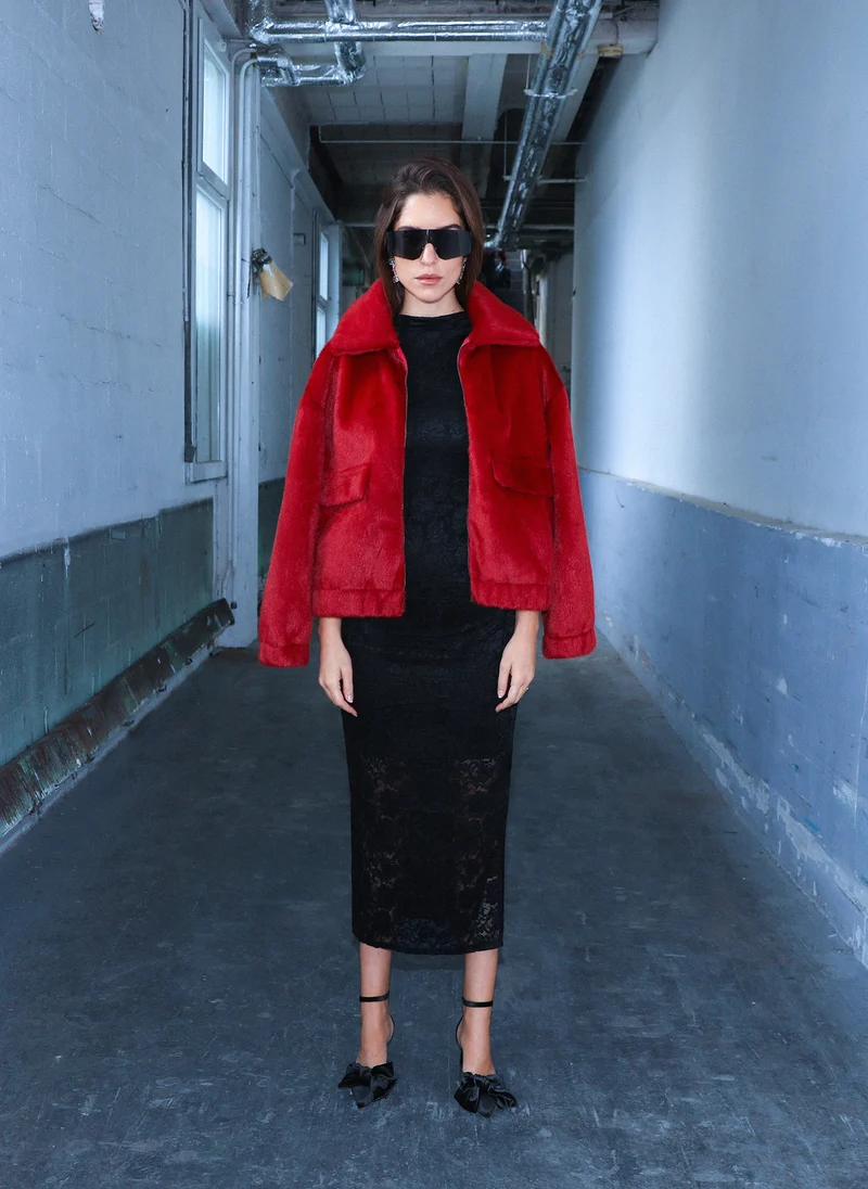 BLOUSON CANDYCE rouge