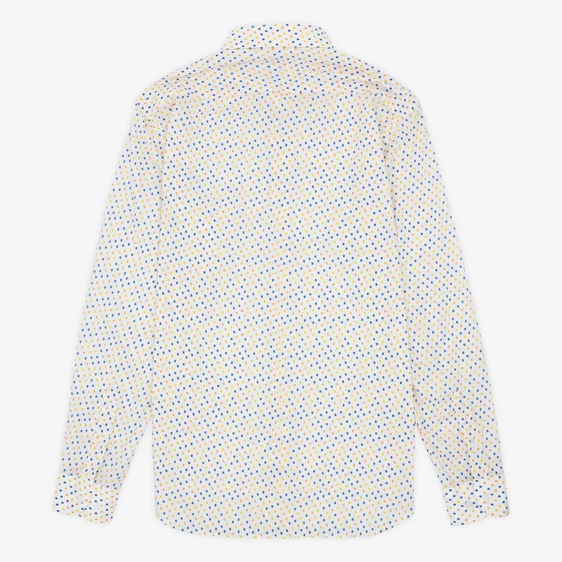 Chemise manches longues imprimée en coton multicolore