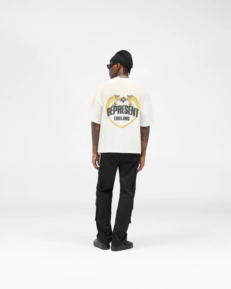 Angel Border T-Shirt - Washed Ecru