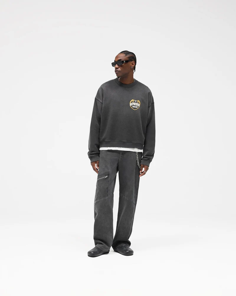 Angel Border Sweater - Stained Black