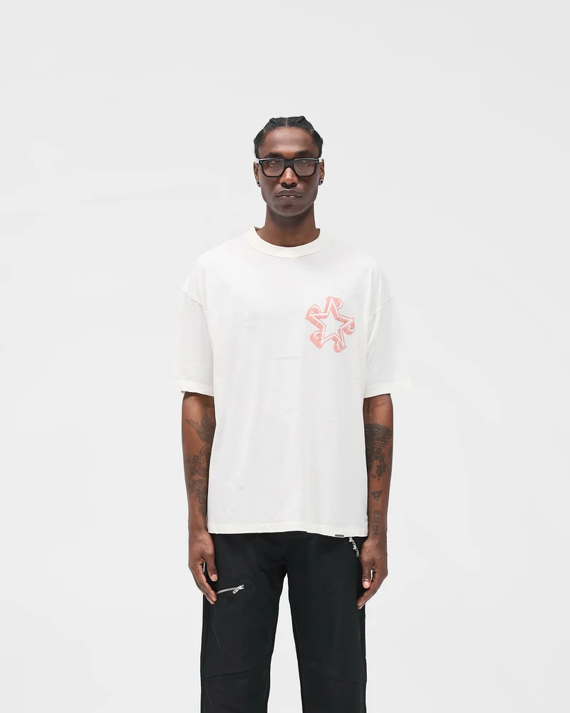 Initial Star T-Shirt - Flat White