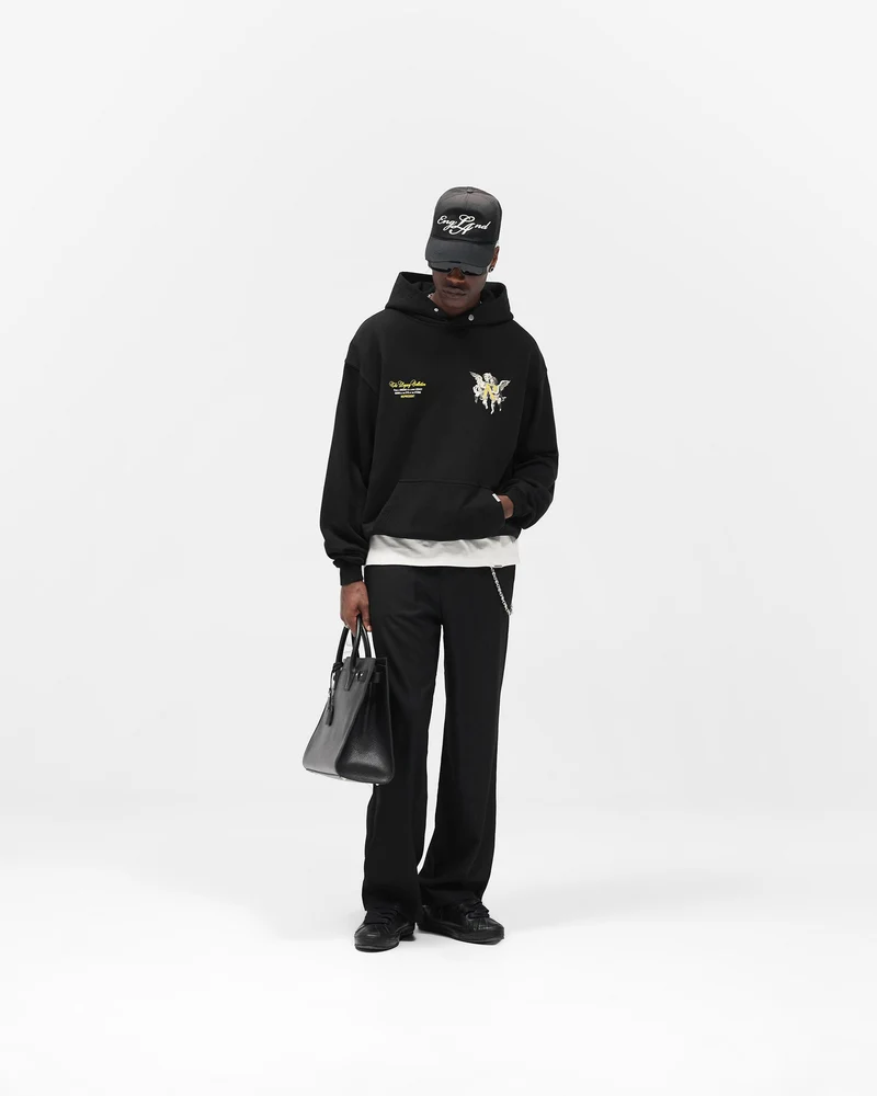 Legacy Cherubs Hoodie - Jet Black