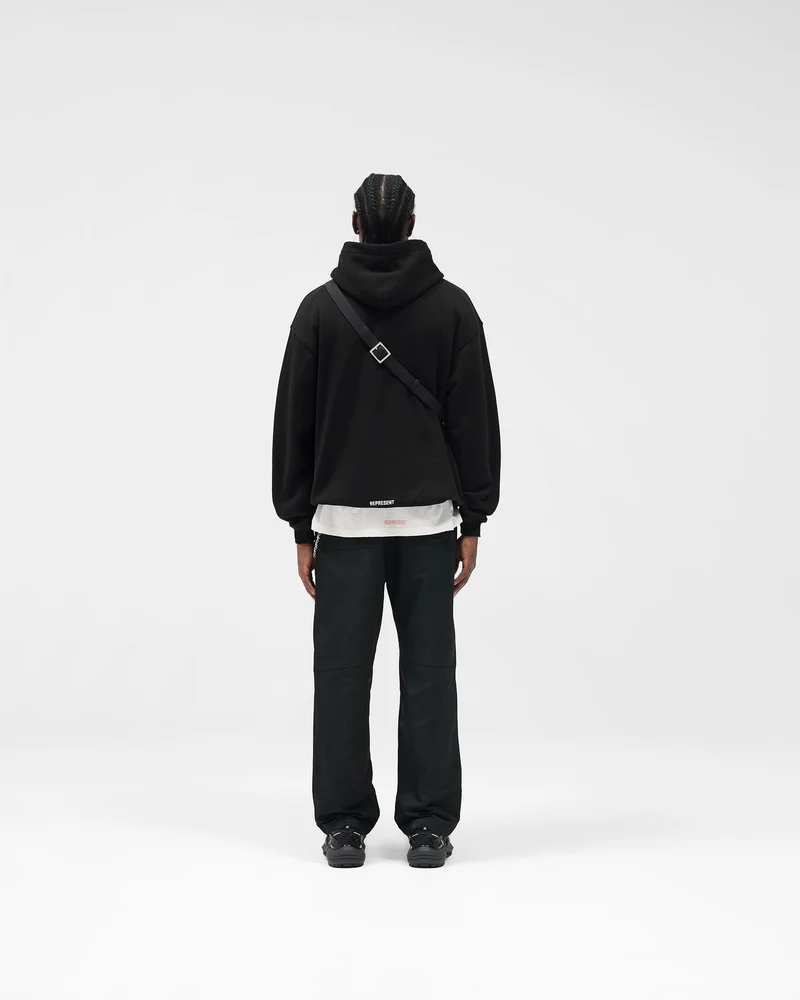 Initial Star Hoodie - Jet Black