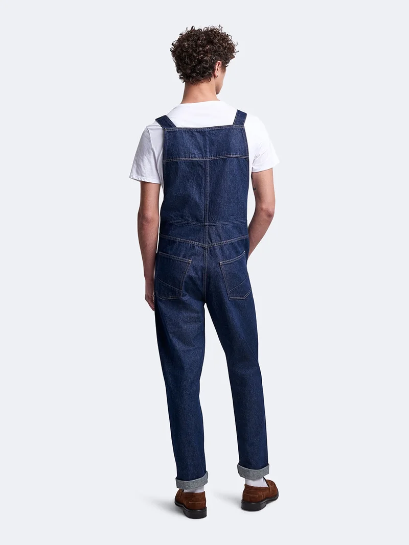 Salopette en coton denim brut
