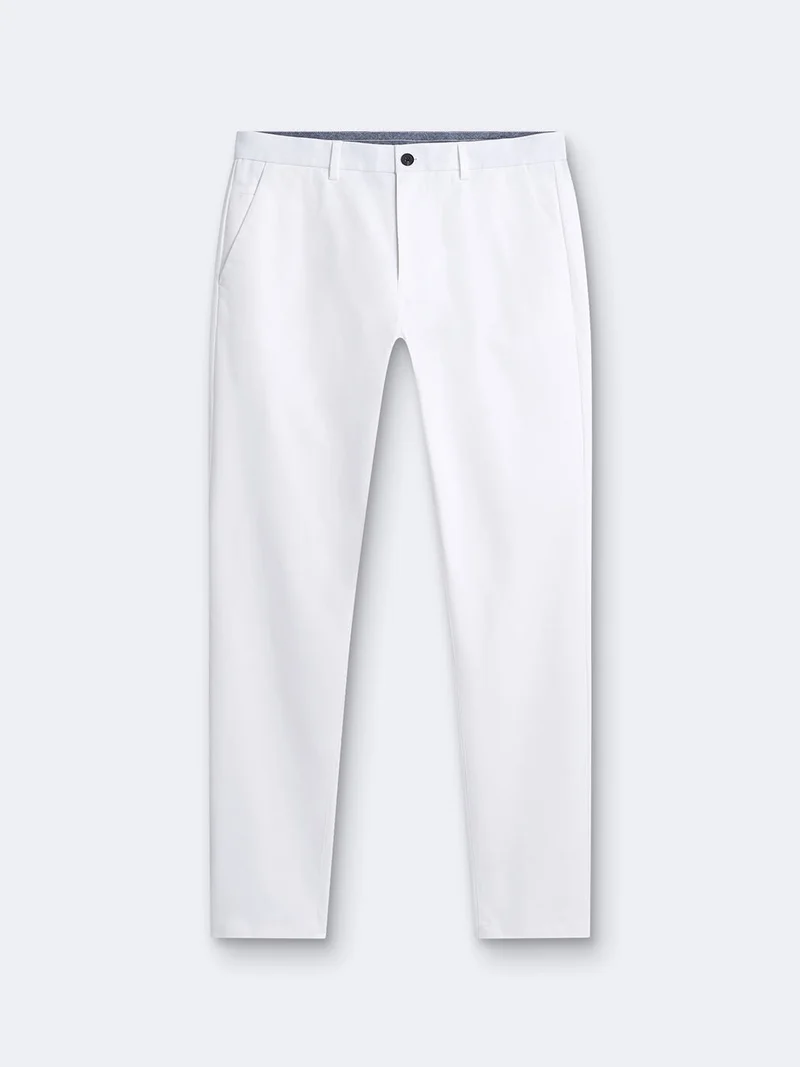 Chino slim en coton élasthane uni