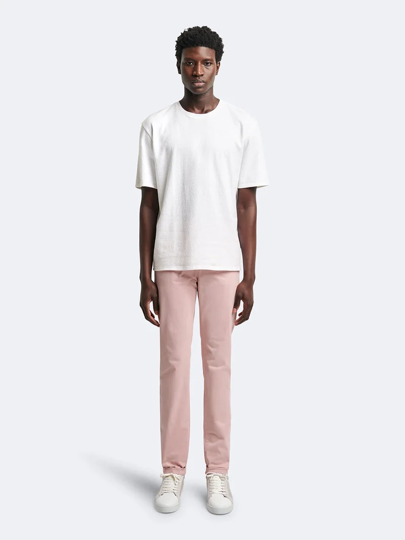 Chino slim en coton élasthane uni