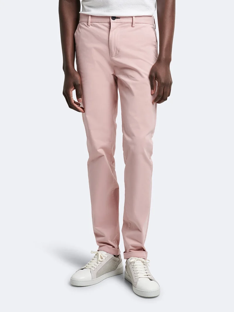 Chino slim en coton élasthane uni