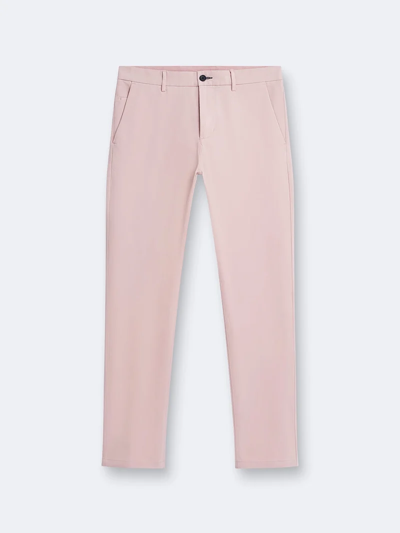 Chino slim en coton élasthane uni