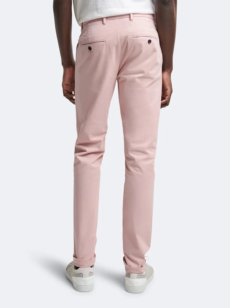 Chino slim en coton élasthane uni
