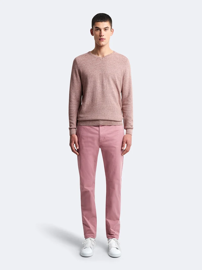 Chino slim en coton élasthane uni