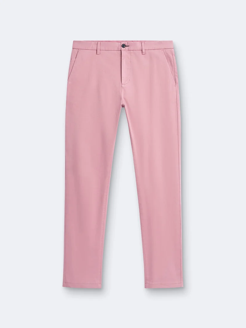 Chino slim en coton élasthane uni