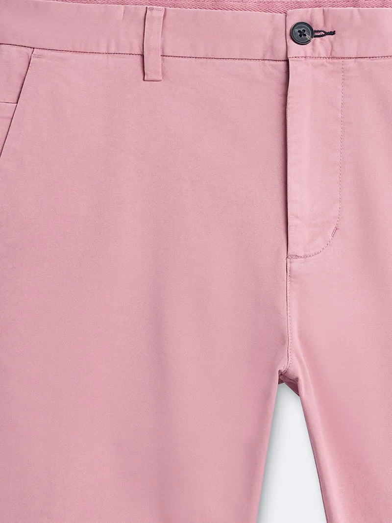 Chino slim en coton élasthane uni