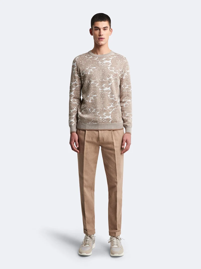 Chino en coton élasthane uni