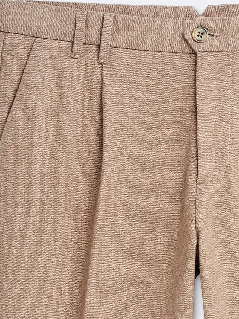 Chino en coton élasthane uni