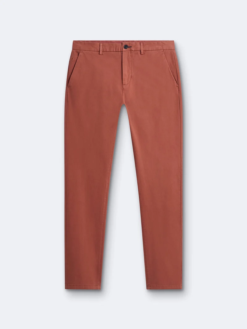 Chino slim en coton élasthane uni