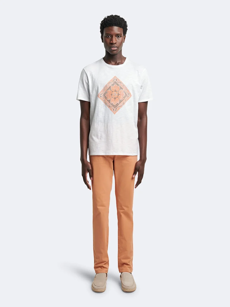 Chino slim en coton élasthane uni