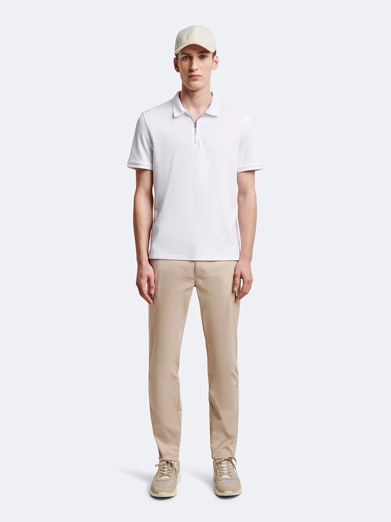 Slack regular en polyester mélangé