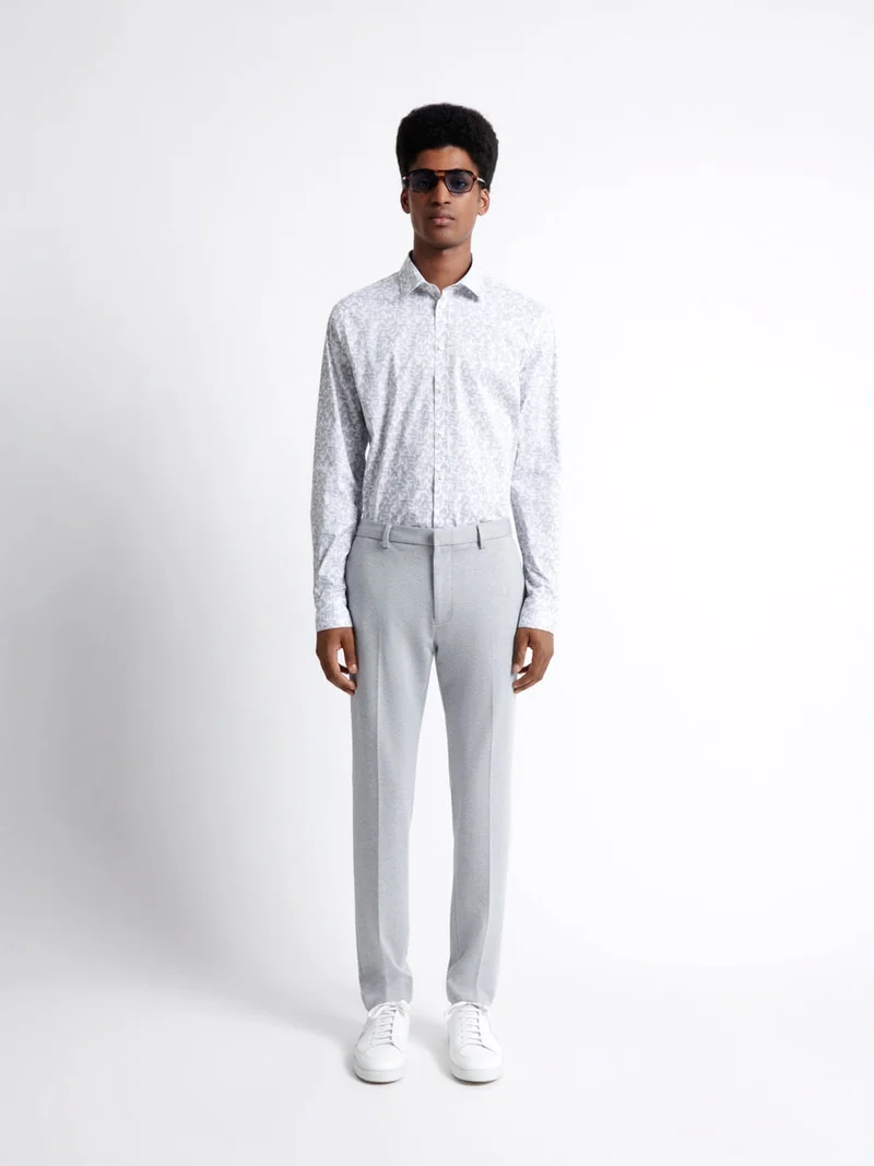 Slack faux-uni taille semi-élastiquée