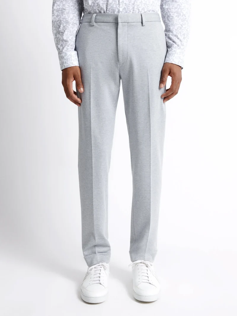 Slack faux-uni taille semi-élastiquée