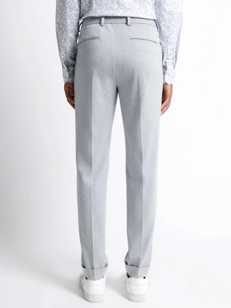 Slack faux-uni taille semi-élastiquée