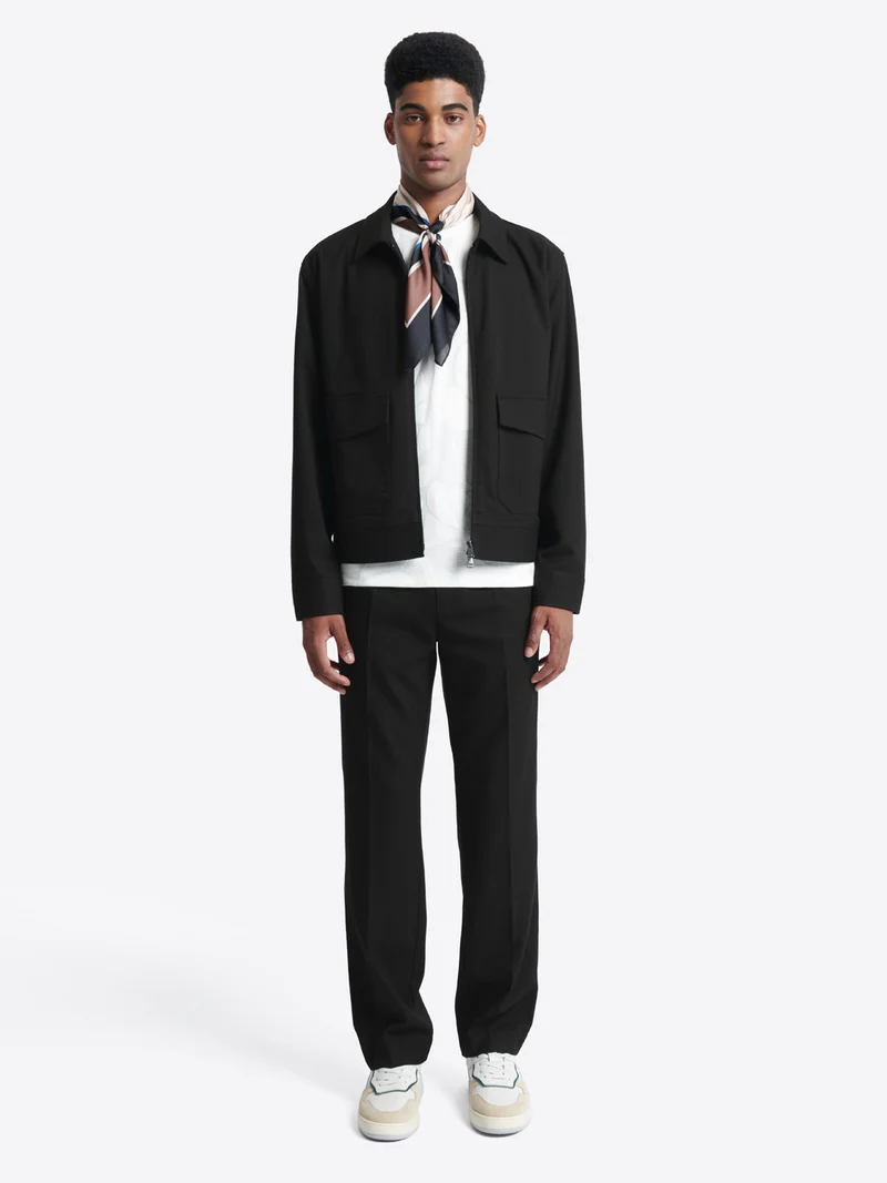 Slack chiné taille semi-élastiquée