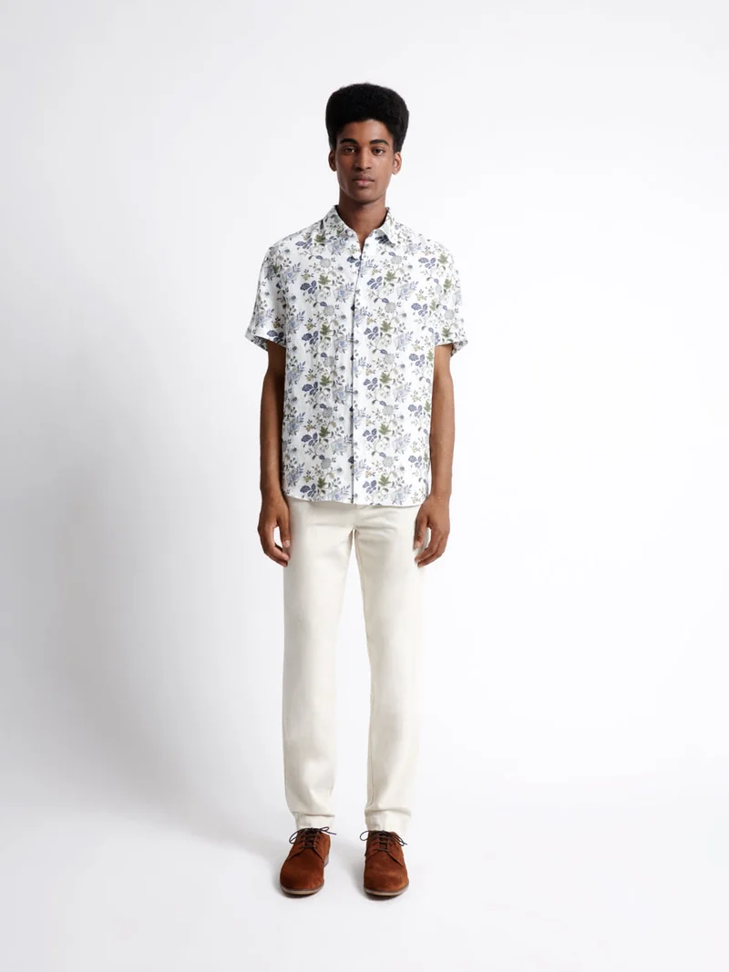 Slack armuré 100% coton lin