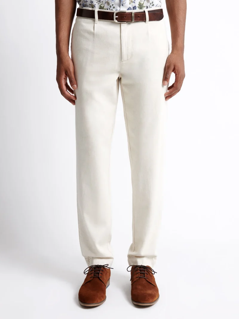 Slack armuré 100% coton lin