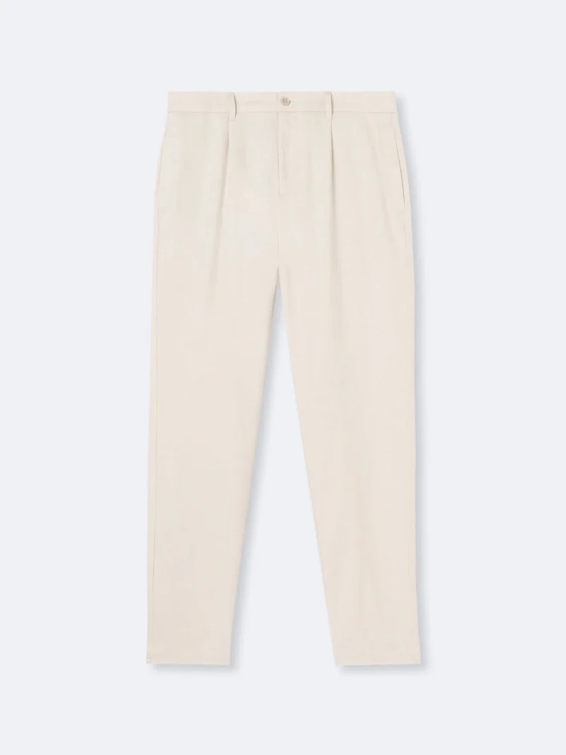 Slack armuré 100% coton lin