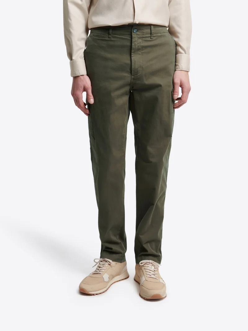 Pantalon cargo slim en coton stretch