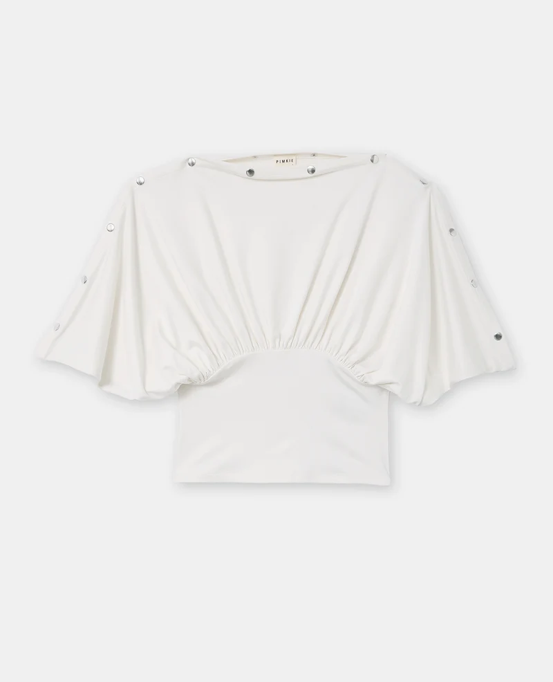 Top manches chauve-souris avec détails pressions
