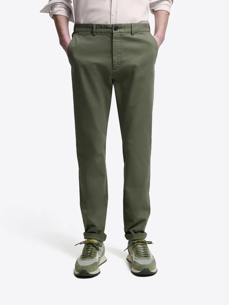 Chino slim en coton mélangé